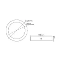 surface downlight LED PANEL FLAT 170 R SCCT DIM C round, CCT Switch IP44, dimmable