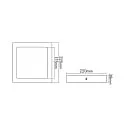 nobilé overflade downlight LED PANEL FLAT 220 Q SCCT MP firkantet, CCT Switch, omskiftelig, multipower IP44, hvid 
