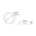 nobilé surface downlight LED PANEL FLAT 300 R SCCT DIM C round, CCT Switch IP44, white dimmable