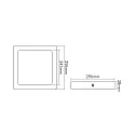 surface downlight LED PANEL FLAT 300 Q SCCT MP square, CCT Switch, switchable, multipower IP44, white 