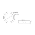 surface downlight LED PANEL FLAT 300 R SCCT DIM C round, CCT Switch IP44, white dimmable