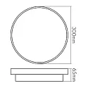 nobilé surface luminaire WD 300 R SCCT MP DIM CCT Switch, dimmable, multipower IP44, black dimmable