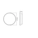 nobilé surface luminaire WD 400 R MP SENSOR RF with sensor, CCT Switch, radio controllable, switchable, multipower IP44, white 