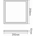 Recessed LED luminaire LED PANEL FLAT Q1, aluminum, 18W, neutral white, 1-10V dimmable