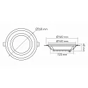nobilé LED panel GLASS PANEL 160 R dæmpbar, dæmpbar 10W 820lm 3000K 120° 120° CRI >80