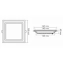 nobilé LED panel GLASS PANEL 160 Q dæmpbar, dæmpbar 10W 960lm 4000K 120° 120° CRI >80