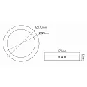 nobilé LED Loftlampe LED PANEL OVERFLADE 170 R, hvid, 10W 3000K