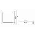 nobilé LED panel 300 Q square, dimmable 20W 2250lm 4000K CRI 80