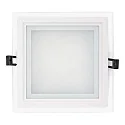 LED panel LED GLAS PANEL 200Q SCCT square, CCT Switch, dimmable 14W 1250 / 1350 / 1300lm 3000 / 4000 / 5700K 120° 120° CRI >80