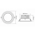 nobilé LED DOWNLIGHT 210 for offices, 34W 4000K 3400lm 60°, CRi>90, UGR<19, dimmable, white
