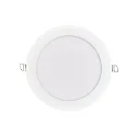 recessed downlight LED PANEL FLAT 130 R SCCT 350MA OPAL round, CCT Switch, excl. LED driver IP20, black dimmable