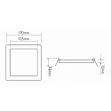 nobilé recessed downlight LED PANEL FLAT 130 Q SCCT 350MA OPAL square, CCT Switch, excl. LED driver IP20, white dimmable