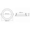 nobilé Indbygget downlight LED PANEL FLAT 190 R 830 350MA OPAL standard, rund, ekskl. strømforsyning IP20, hvid dæmpbar