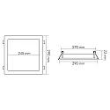 nobilé recessed downlight LED PANEL FLAT 300 Q SCCT 350MA OPAL square, CCT Switch, excl. LED driver IP20, white dimmable