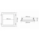 nobilé recessed downlight LED PANEL FLAT 300 Q 830 350MA OPAL square, standard, excl. LED driver IP20, white dimmable