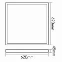 nobilé LED panel LED PANEL AUFBAU UGR<19 for VDU workstation, UGR < 19, switchable, 35W 3800lm 3000K CRI >80
