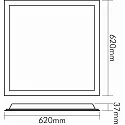 nobilé LED panel LED PANEL BACKLIGHT 62 UGR<19 til VDU-arbejdsstation, dæmpbar, UGR < 19, dæmpbar 38W 4000lm 5700K CRI >80