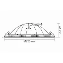 nobilé Indbygningslampe CUOPOLE 200 R dæmpbar IP20, hvid mat dæmpbar 15W 1600lm 3000K 120° 120° CRI >80