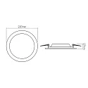 LED panel BACKLIGHT 220 R SCCT round, 11W 3000K