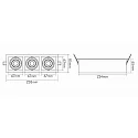 nobilé LED Indbygningslampe LED MINI KARDAN E3, 3x7W, titanium mat, 3000K, 24°