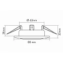 Indbygningsspot DOWNLIGHT C 3830, Ø 8.8cm, drejelig, chrom mat