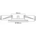 Indbygningsspot DOWNLIGHT C 1830, Ø 8cm, fastsaettes, chrom mat