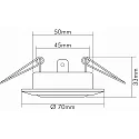 nobilé Indbygningsspot DOWNLIGHT C 3840, Ø 7cm, drejelig, sort chrom