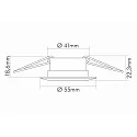 nobilé Indbygningsspot DOWNLIGHT C 3860, Ø 5.5cm, fastsaettes, sort chrom