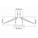 Recessed luminaire for starry sky C 392, Ø 4cm, G4, matt chrome
