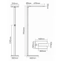 nobilé Standerlampe EW-5525 til VDU-arbejdsstation, direkte / indirekte IP40, opal, hvid mat dæmpbar