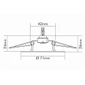 nobilé Recessed luminaire for starry sky C 410, Ø 7.1cm, GY6.35, 24 carat gold-plated