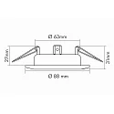 nobilé Indbygningsspot DOWNLIGHT D 3830, Ø 8.8cm, drejelig, nikkel børstet