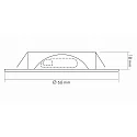 nobilé LED Indbygnings møbler lampe DOWNLIGHT N 5020, Ø 6.6cm, COB, 3.3W 3000K, chrom