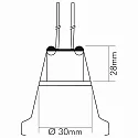 Indbygningslampe til stjernehimmel N 411, Ø 3cm, G4, chrom mat