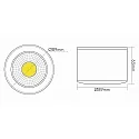 nobilé LED Spot DOWNLIGHT A 5068, Ø89mm, COB LED, 9,5 W, 38°, 3000K, white matt