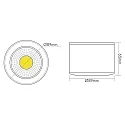 nobilé Downlight A 5068 rund IP40, sort mat dæmpbar