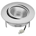 nobilé Downlight 5068 ECO FLAT SCCT 38° DIM C rund, svingbar, CCT Switch IP40, chrom mat dæmpbar