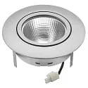 nobilé Downlight 5068 ECO FLAT SCCT 38° DIM C rund, svingbar, CCT Switch IP40, chrom mat dæmpbar