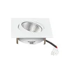 nobilé downlight 5068Q ECO FLAT SCCT 38° DIM C square, swivelling, CCT Switch IP40, white matt dimmable
