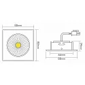 nobilé Indbygningslampe 5068 ECO, IP40 konstant strøm IP40, sort mat dæmpbar 8W 700lm 3000K 38° CRI >80