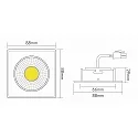 nobilé Downlight A 5068Q T FLAT flad, svingbar IP20, hvid dæmpbar