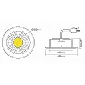 nobilé Downlight A 5068 T FLAT IP40, chrom, guld dæmpbar