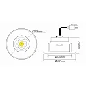 nobilé Indbygningslampe 5068 ECO FLAT BLENDFREI stiv, dæmpbar IP40, hvid mat dæmpbar 8W 700lm 3000K 24° 24° CRI >90