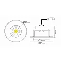 Downlight 5068 ECO FLAT LED blændfri, pulverlakeret, hvid mat dæmpbar