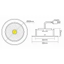 nobilé recessed luminaire 5068 ECO FLAT BIO dimmable IP40, clear, brushed nickel dimmable 8W 530lm 4000K CRI 97