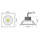 nobilé Downlight 5068Q DTW svingbar, Dim-To-Warm IP40, klar, nikkel børstet dæmpbar