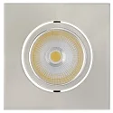 Downlight 5068Q ECO FLAT TUN firkantet IP40, nikkel børstet 