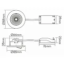 nobilé downlight 5068 ECO DOB round, swivelling IP40, black matt dimmable