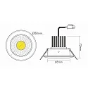 downlight A 5068 S swivelling, dimmable IP40, brushed nickel dimmable