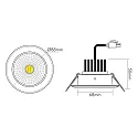 nobilé Downlight 5068 DTW svingbar, Dim-To-Warm IP40, klar, nikkel børstet dæmpbar